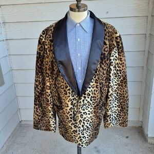 NINE DEEP Leopard Print Costume Sz 4XL Mens Sport Coat Blazer Dinner‎ Jacket